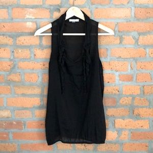 Trinity Sheer Black Sleeveless Blouse